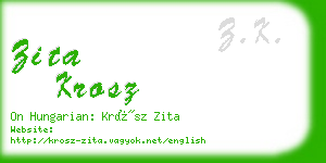 zita krosz business card